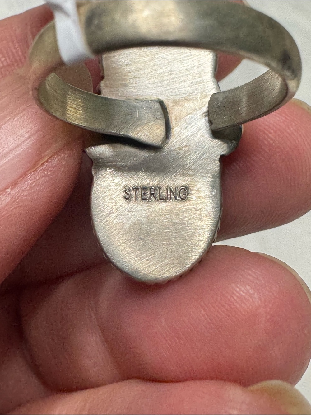 Number 8 Turquoise Double Stone Floral Sterling Silver Ring - Southwestern - Picture 5 of 6